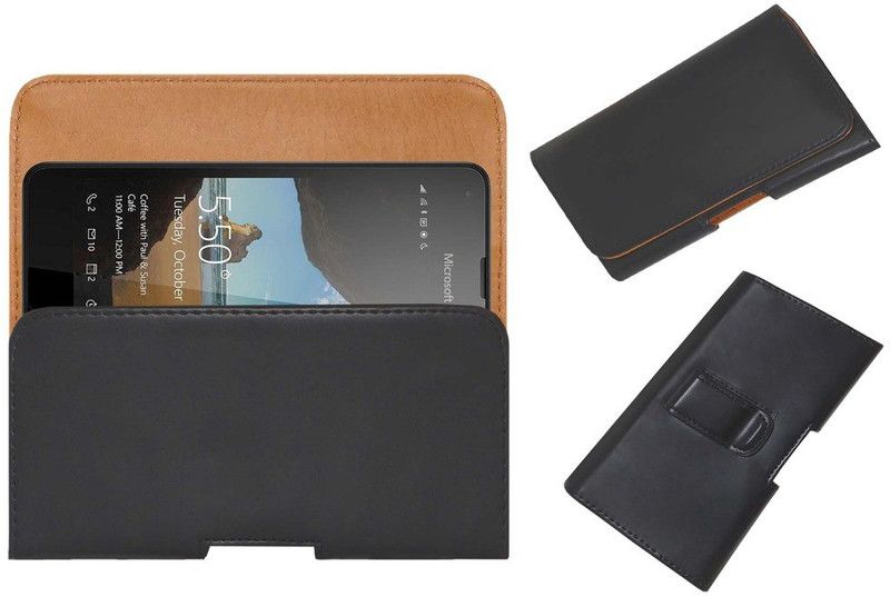ACM Pouch for Microsoft Lumia 550  (Black, Holster, Pack of: 1)
