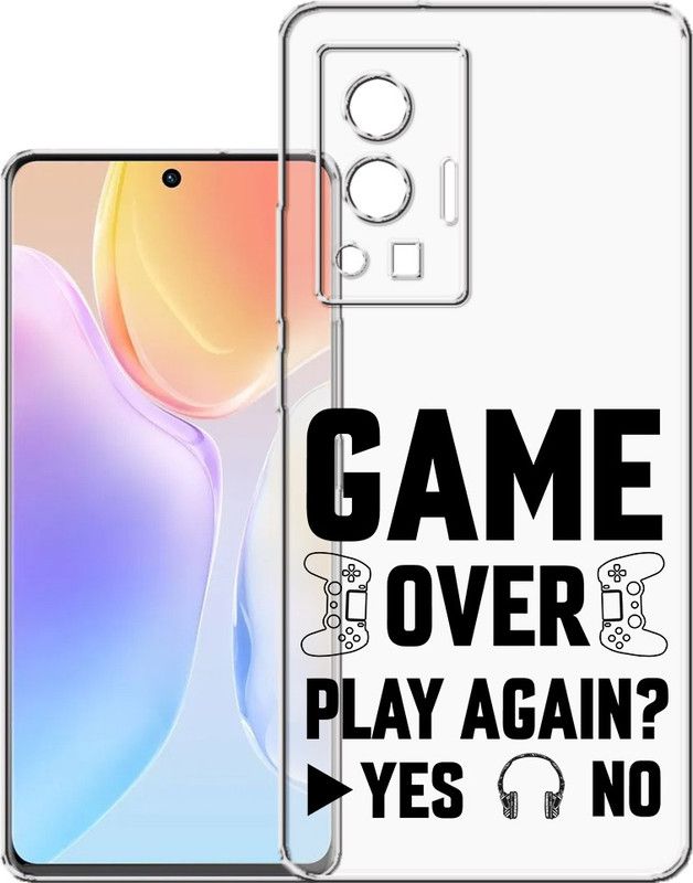 HANIRY Back Cover for Vivo X70 Pro / V2105 back cover / GAME OVER TEXT / Designer / PNG_76  (Multicolor, Flexible, Silicon, Pack of: 1)