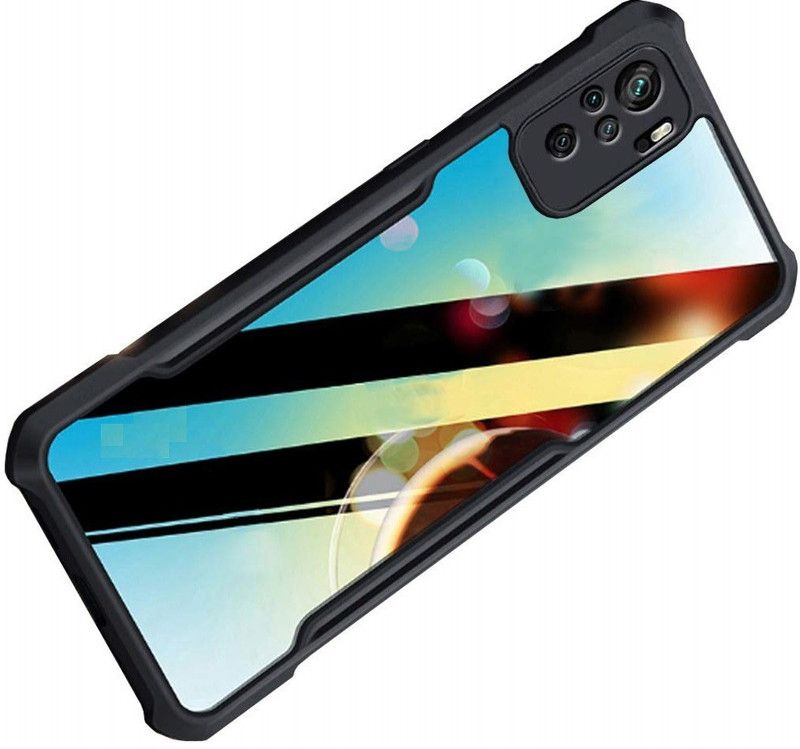 Phone Back Cover Flip Cover for Mi Redmi Note 10  (Black, Transparent, Grip Case, Pack of: 1)