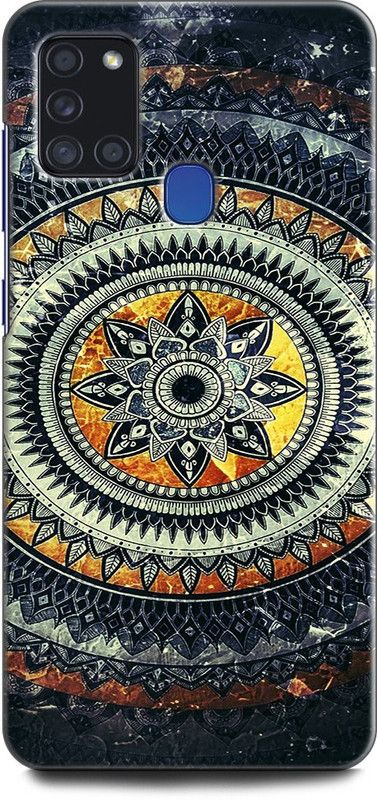 Afterglow Back Cover for SAMSUNG Galaxy A21s MANDALA, FLOWER, ABSTRACT, GEOMETRIC, DESIGN, GLITTER, PATTERN  (Multicolor, Shock Proof, Pack of: 1)