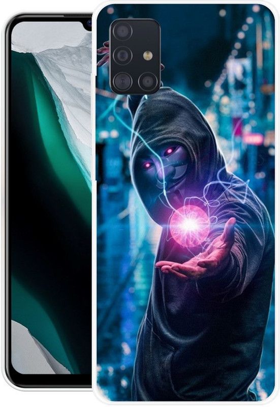 BLUEZAP Back Cover for Samsung Galaxy A51  (Blue, Pink, Grip Case, Silicon, Pack of: 1)