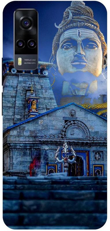 THE NARAYANA COLLECTIONS Back Cover for VIVO Y51 (2020)- V2030-UTTARAKHAND,KEDARNATH,MAHADEV,SHIV  (Multicolor, Hard Case, Pack of: 1)