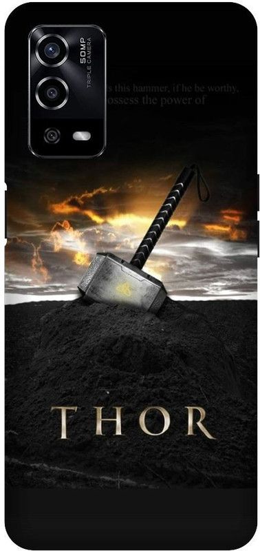 UMPRINT Back Cover for Oppo A55/CPH2325, Thor Thor Hammer Printed Back Cover  (Multicolor, Hard Case, Pack of: 1)