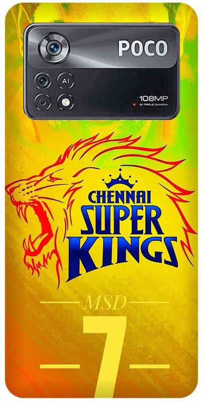 play fast Back Cover for POCO X4 Pro 5G, MS, DHONI, MAHENDER, SINGH, DHONI, CSK  (Yellow, Hard Case, Pack of: 1)