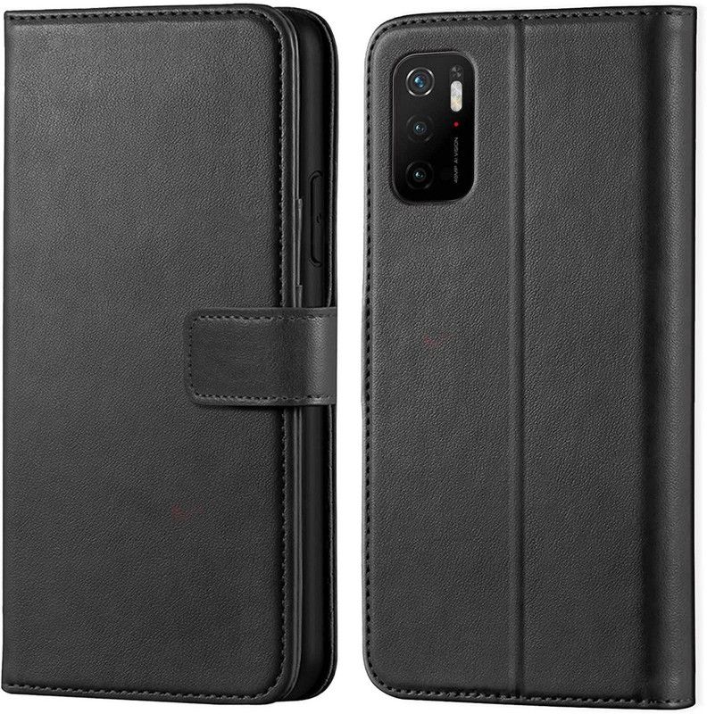 kentop Flip Cover for Xiaomi Poco M3 Pro 5G  (Black, Shock Proof, Pack of: 1)