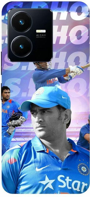 THE NARAYANA COLLECTIONS Back Cover for VIVO Y35- V2205-MSD,DHONI,INDIAN,CRICKETER,CSK  (Multicolor, Hard Case, Pack of: 1)