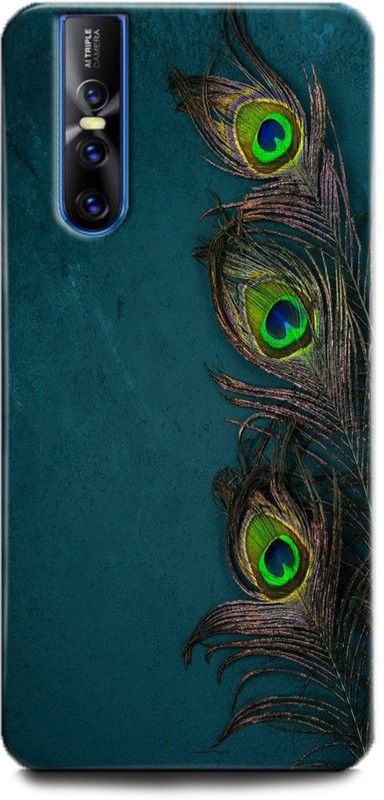 Afterglow Back Cover for Vivo V15 Pro MOR PANKH, KRISHNA JI, KANHA, PEACOCK FEATHER, FEATHER  (Multicolor, Shock Proof, Pack of: 1)