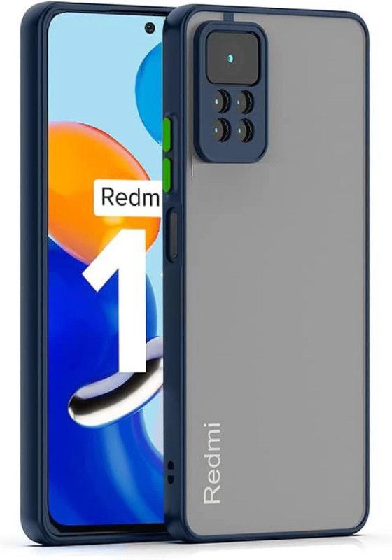 Gorilion Back Cover for Mi Redmi Note 11  (Blue, Camera Bump Protector, Pack of: 1)