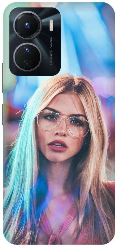 FRONK Back Cover for vivo Y16, V2204, GIRL, CUTE, GIRL, LOVELY, GIRL, ANIME, LOVE  (Multicolor, Hard Case, Pack of: 1)
