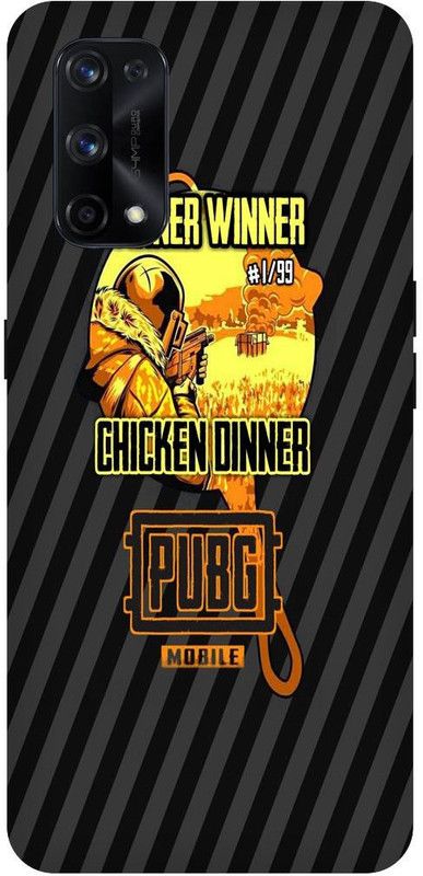 Bluvver Back Cover for Realme X7 Pro, RMX2121, Printed Pubg Game Chicken Dinner Back Cover  (Multicolor, Hard Case, Pack of: 1)