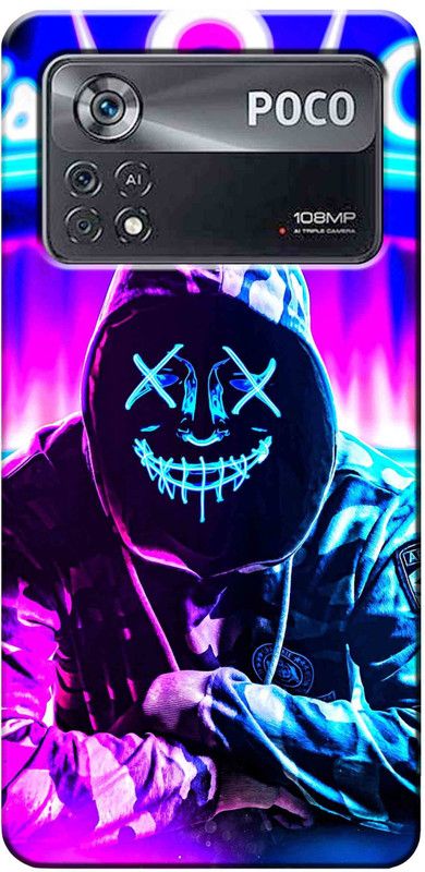 Auqueno Back Cover for Poco X4 Pro 5G 2654  (Multicolor, Shock Proof, Silicon, Pack of: 1)