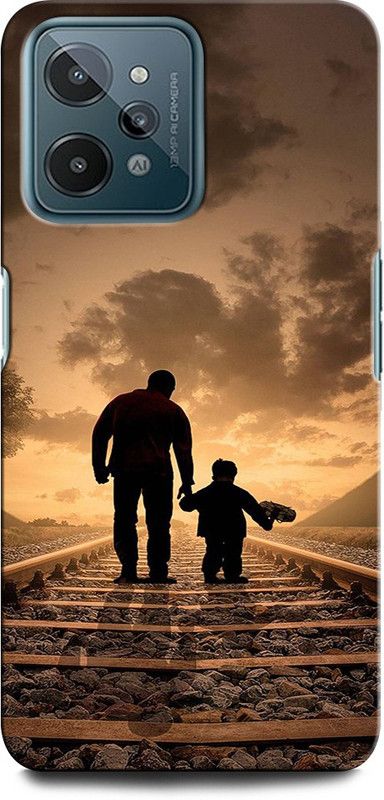 INTELLIZE Back Cover for Realme C31 FATHER SON LOVE, FATHER LOVE, MOM LOVE, DAD LOVE  (Multicolor, Hard Case, Pack of: 1)
