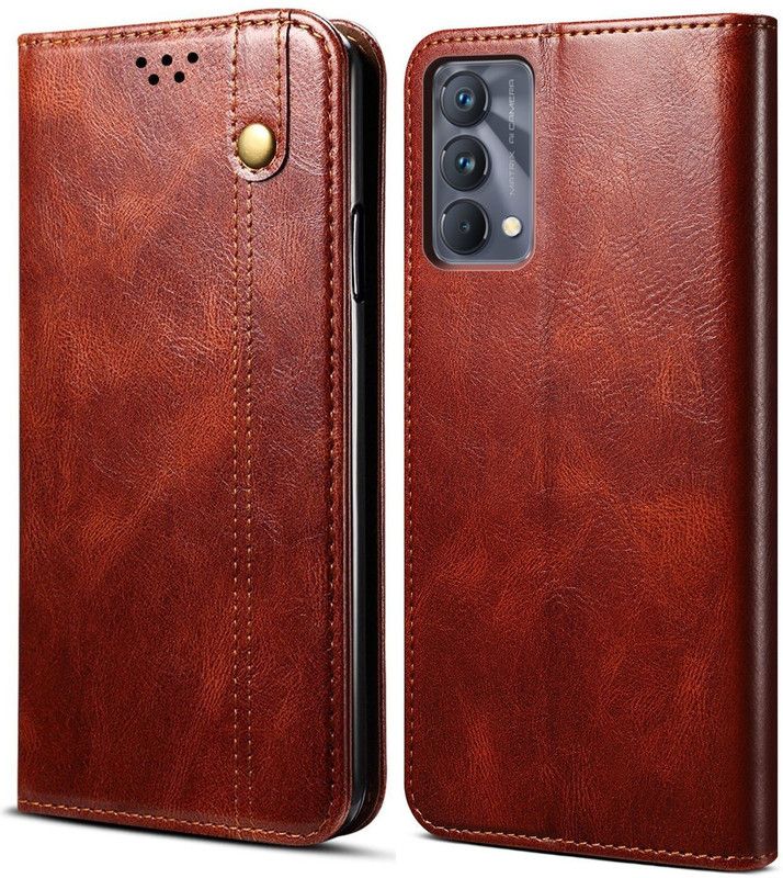 DOB Flip Cover for Realme GT Master Edition  (Brown, Magnetic Case, Pack of: 1)