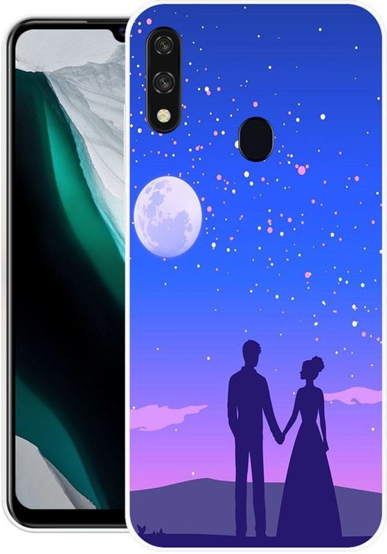 Krtagy Back Cover for Lava Z66  (Blue, Pink, Dual Protection, Silicon, Pack of: 1)