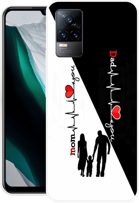 Pinkcity International Back Cover for Vivo Y73 2021  (Black, White, Dual Protection, Silicon, Pack of: 1)