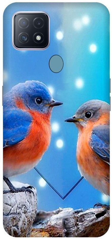 URCHIN Back Cover for Oppo A15 Birds, Sweet birds, cute, Nature, Love birds, Love  (Multicolor, Shock Proof, Pack of: 1)