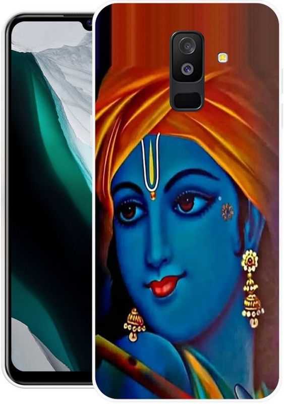 NEVYZAP Back Cover for Samsung Galaxy J8  (Blue, Orange, Grip Case, Silicon, Pack of: 1)