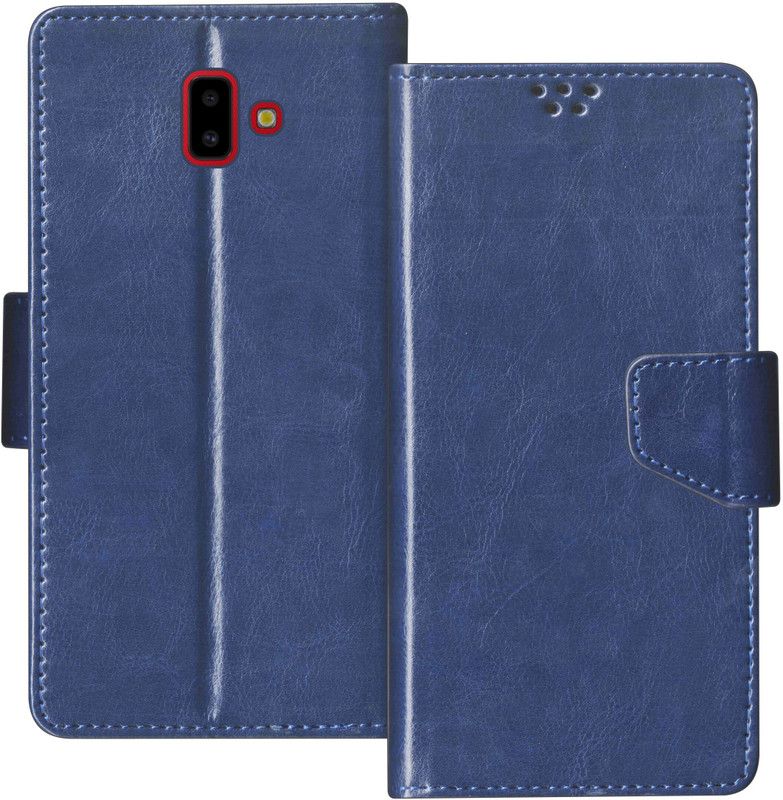 SBMS Flip Cover for Samsung Galaxy J6 Plus  (Blue, Shock Proof, Pack of: 1)