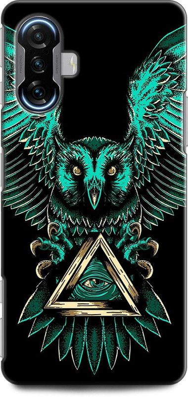 Wall Art Back Cover for POCO F3 GT OWL, FUNNY OWL, NIGHT WATCH, ABEJ, BEOGRAD, TRIPPY  (Multicolor, Dual Protection, Pack of: 1)