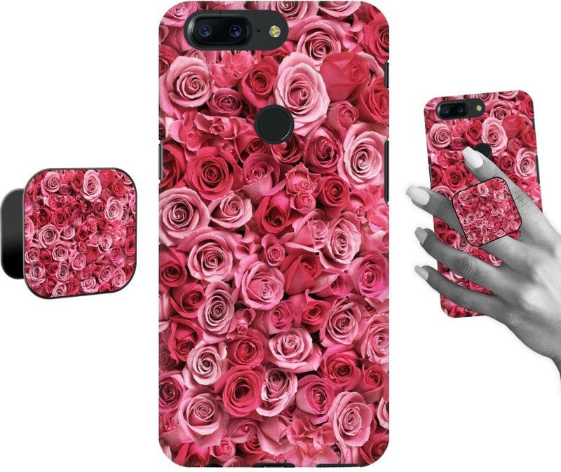 COBIERTAS Back Cover for OnePlus 5T  (Pink, Cases with Holder, Pack of: 2)