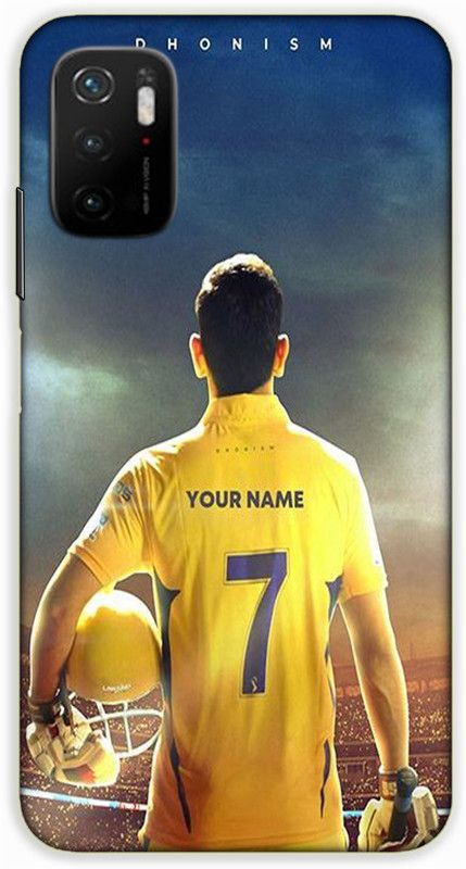 iprinto Back Cover for POCO M3 Pro, POCO M3 Pro 5G Ms Dhoni Sports Back Cover  (Yellow, Hard Case, Pack of: 1)