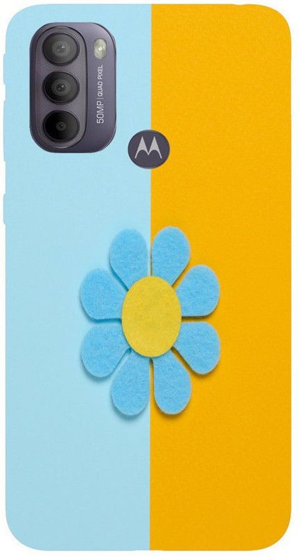 SGRB Enterprises Back Cover for Motorola G71  (Blue, Yellow, Silicon)