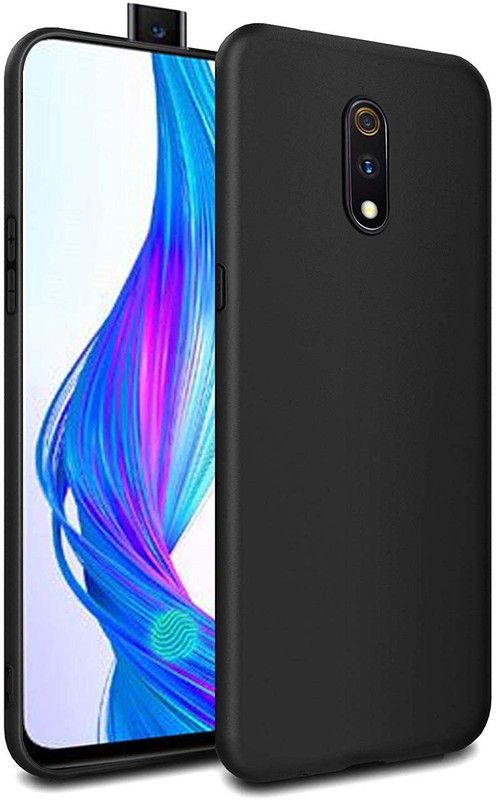 S-Gripline Back Cover for Realme X  (Black, Silicon)