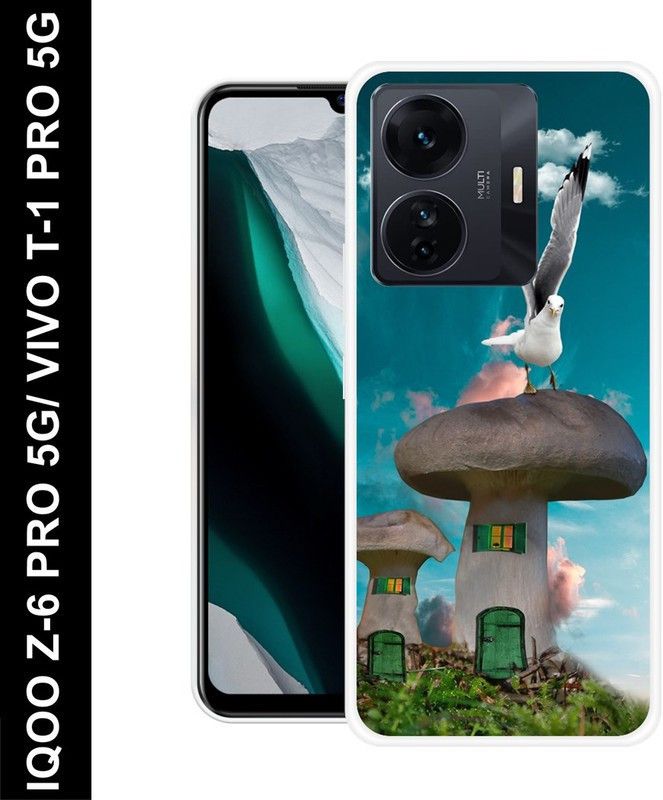 PINKU ARTS Back Cover for IQOO Z6 PRO, VIVO T1 PRO  (Multicolor, Flexible, Silicon, Pack of: 1)