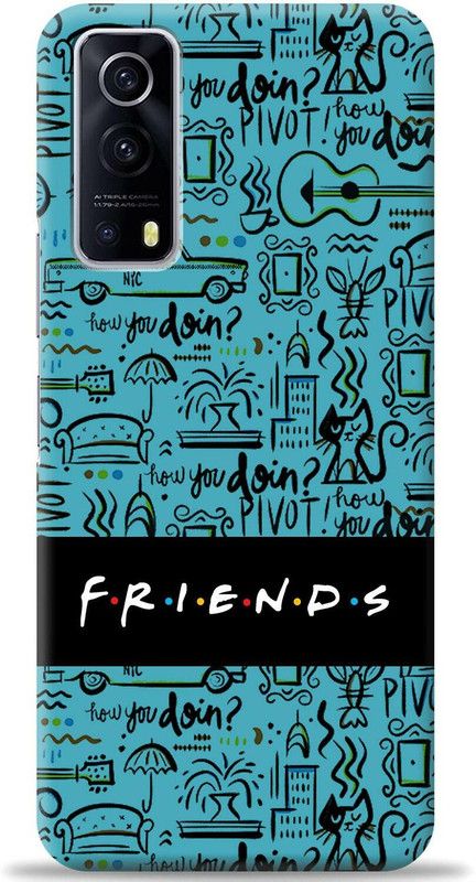 Loffar Back Cover for IQOO Z3 5G  (Blue, Black, Pack of: 1)