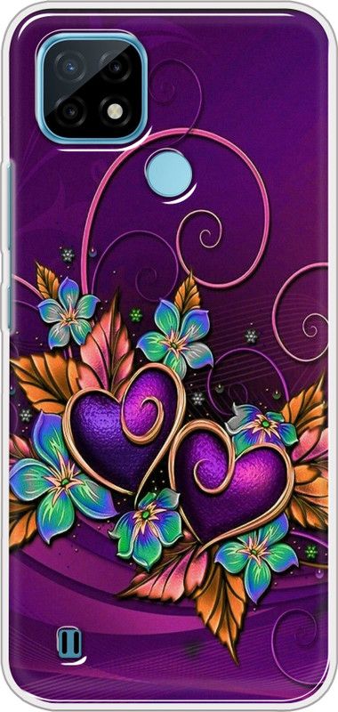 Hansviprint Back Cover for Realme C21  (Purple, Grip Case, Silicon, Pack of: 1)