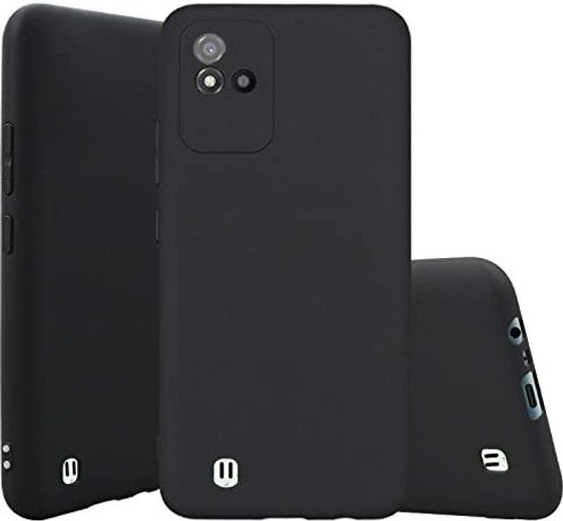 S-Softline Back Cover for Realme narzo 50i  (Black, Flexible, Pack of: 1)