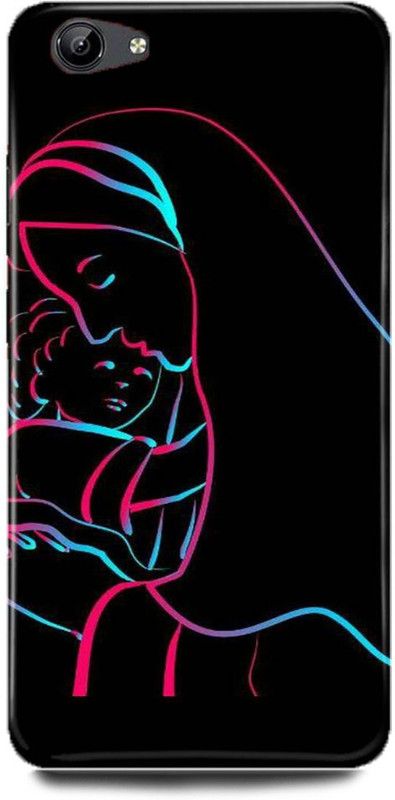 FRONK Back Cover for Vivo Y66, 1609, MOM, MAA, LOVE, MOTHER, AAI  (Black, Hard Case, Pack of: 1)