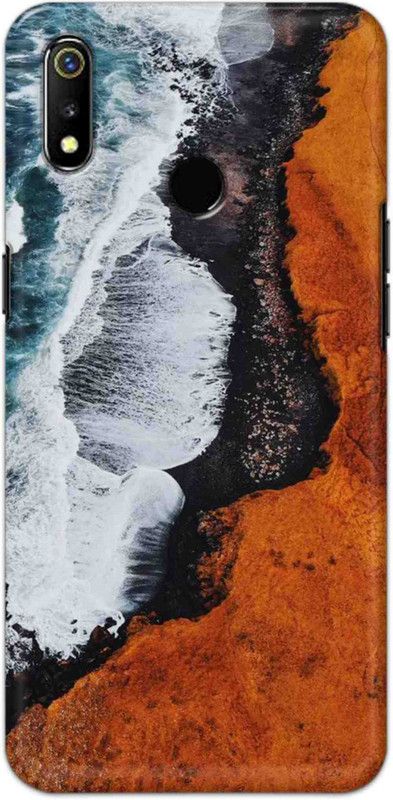 NDCOM Back Cover for Realme 3 Ocean Beach Wave Printed  (Multicolor, Hard Case)