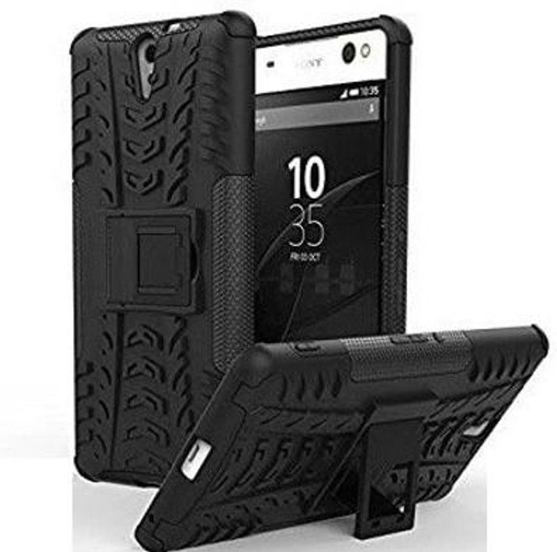 SmartPoint Bumper Case for Sony Xperia C5 Ultra  (Black, Rugged Armor, Pack of: 1)