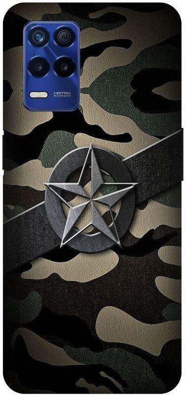 Bluvver Back Cover for Realme 8s 5G , RMX3381, Printed Army Logo Back Cover  (Multicolor, Hard Case, Pack of: 1)