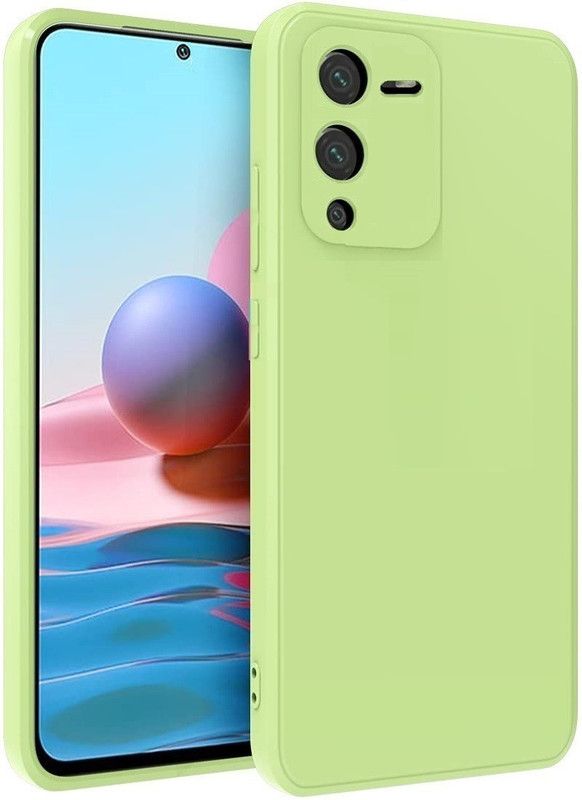 Rugraj Back Cover for VIVO V25 PRO 5G ( Liquid Silicone )  (Green, Grip Case, Silicon, Pack of: 1)