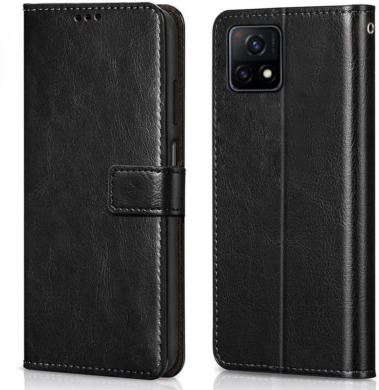 FUJITEL+ Flip Cover for VIVO Y72 5G / VIVO Y31s (BLACK)  (Black, Hard Case, Pack of: 1)
