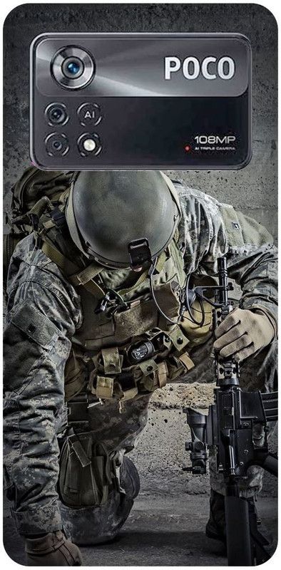 play fast Back Cover for POCO X4 Pro 5G, INDIAN, ARMY, SOLDIER, FOJI  (Grey, Hard Case, Pack of: 1)