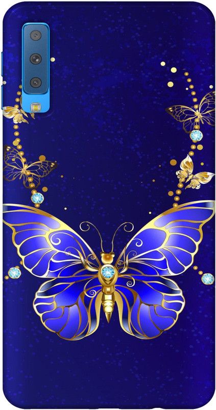 REALKING Back Cover for Samsung Galaxy A7 2018 Edition  (Blue, Grip Case, Silicon, Pack of: 1)