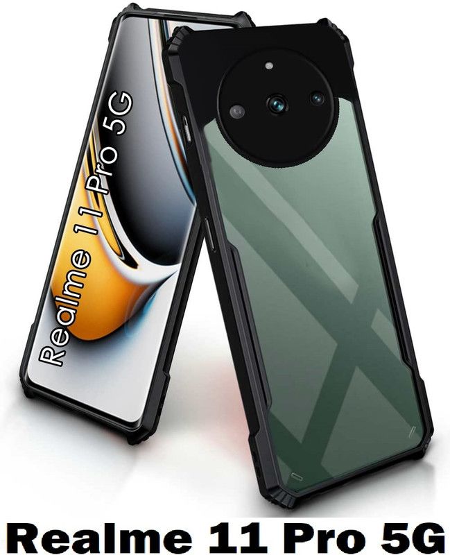 LIKEDESIGN Back Cover for Realme 11 Pro 5G, [IPK]  (Black, Shock Proof, Pack of: 1)