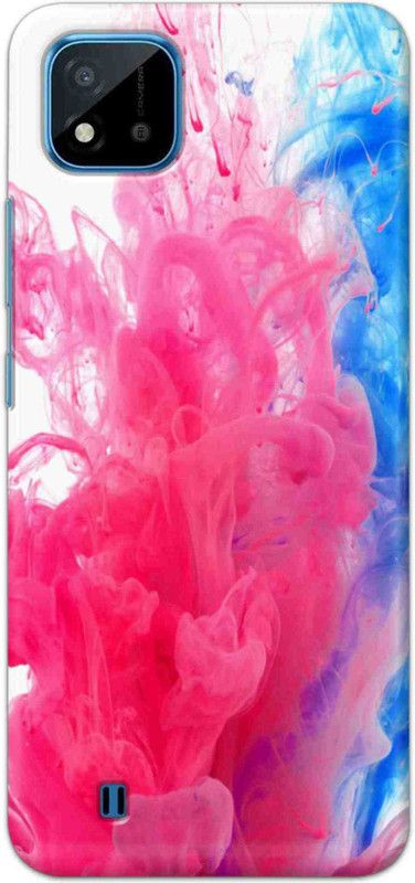 NDCOM Back Cover for Realme C20 Pink Color Smoke Printed  (Multicolor, Hard Case, Pack of: 1)