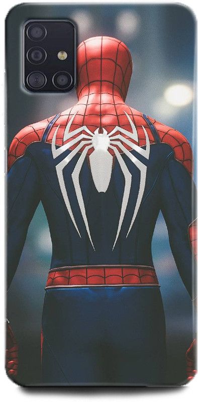 WallCraft Back Cover for Samsung Galaxy A71 SPIDERMAN, SPIDERMAN MASK, AVENGER, MARVEL, SUPERHERO, COMIC  (Multicolor, Dual Protection, Pack of: 1)