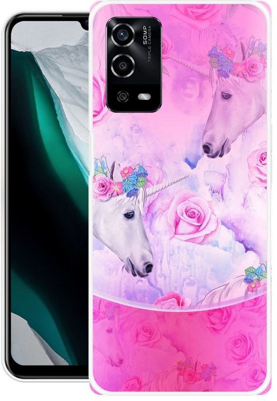 REALKING Back Cover for Oppo A55 5G  (Pink, Grip Case, Silicon, Pack of: 1)