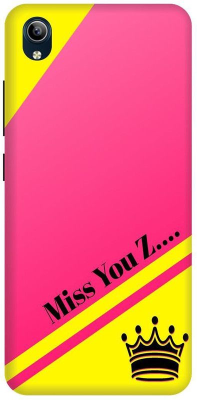 Bluvver Back Cover for Vivo Y90,1908, Printed Miss you Z Letter Back Cover  (Multicolor, Hard Case, Pack of: 1)