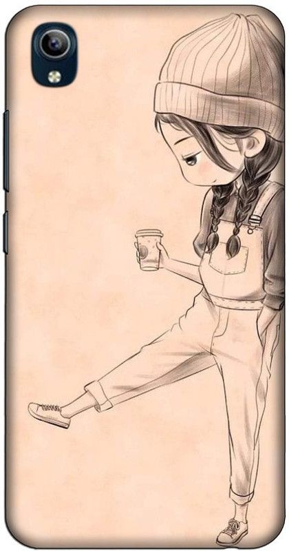 CROKIAN Back Cover for Vivo 1820,Vivo Y91i,Vivo Y90,Vivo 1908 Cute girl Back Cover  (White, Hard Case)