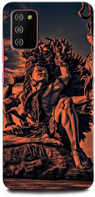 INTELLIZE Back Cover for SAMSUNG Galaxy F02s SHIVJI, LORD SHIVA, MAHADEV, BHOLENATH, TRISHUL  (Multicolor, Hard Case, Pack of: 1)