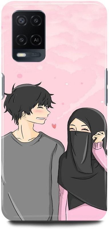 FRONK Back Cover for OPPO A54, CPH2239, CUTE, BOY, LOVELY, GIRL, LOVE, COUPLE  (Beige, Hard Case)