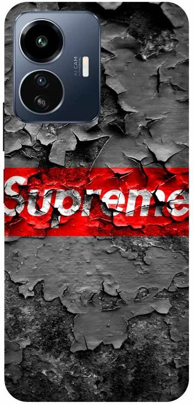 FRONK Back Cover for vivo Y77 5G, V2169, SUPREME, SIGN, LOGO, DESIGN  (Grey, Hard Case, Pack of: 1)