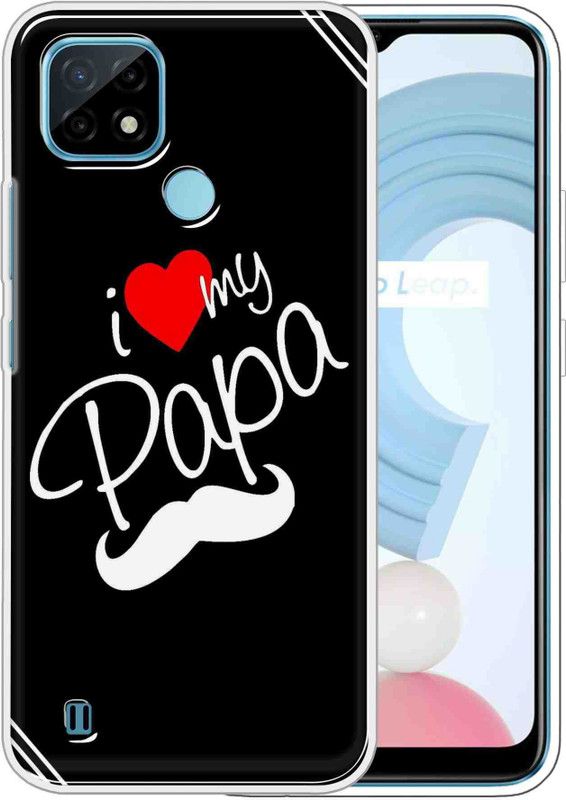 Vascase Back Cover for Realme C21  (Black, White, Dual Protection, Silicon, Pack of: 1)