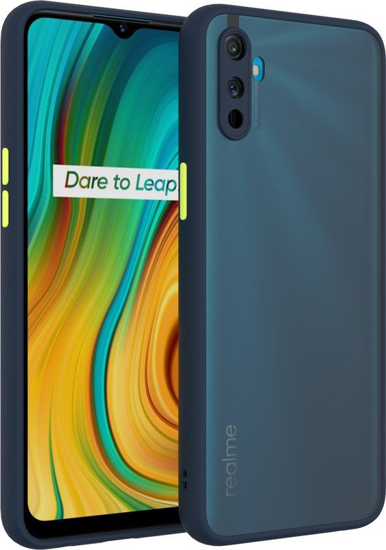 ss creation Back Cover for Realme C3  (Blue, Camera Bump Protector, Pack of: 1)